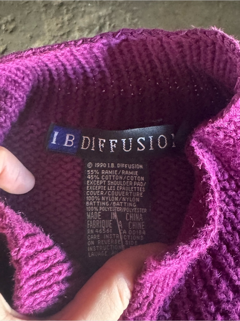 Vintage Mock Neck Sweater - Deep Plum - Picture 7 of 11